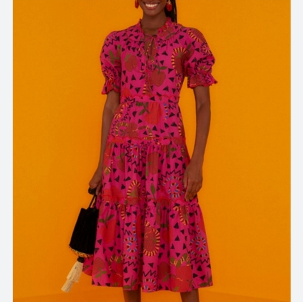 S/M Farm Rio Tiered Mididress - Picture 4 of 5